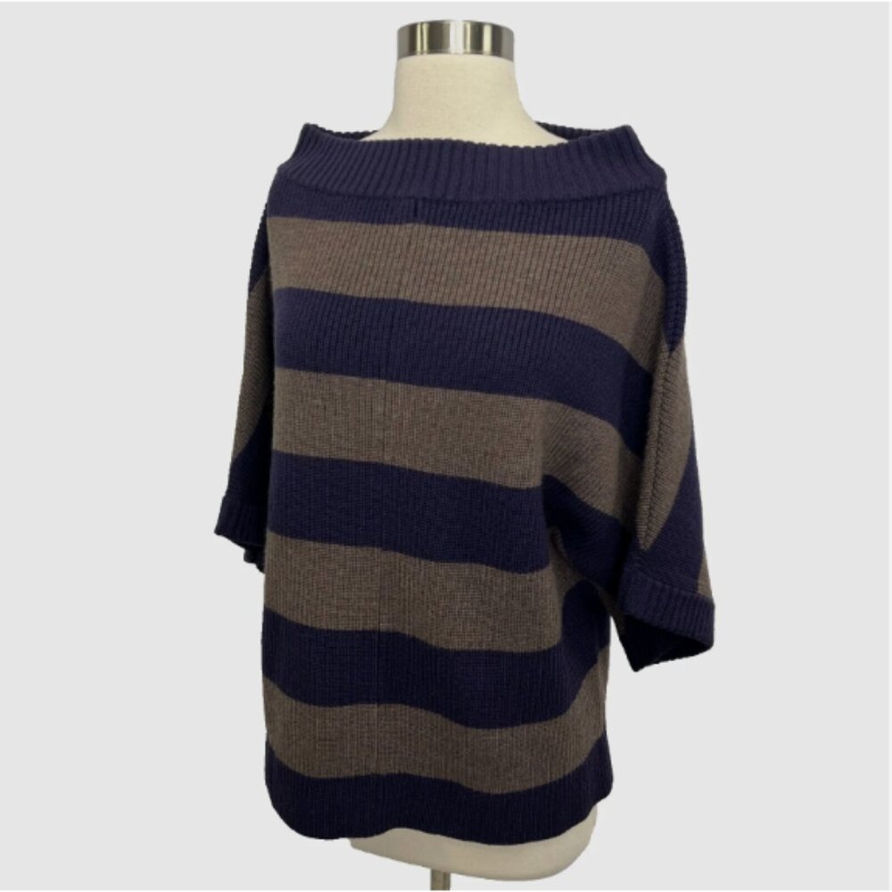 Tory Burch Striped 100% Wool Sweater - Picture 3 of 12